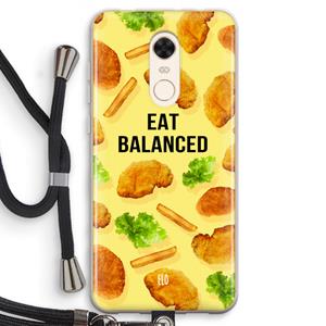 CaseCompany Eat Balanced: Xiaomi Redmi 5 Transparant Hoesje met koord