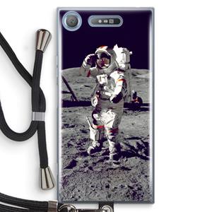 CaseCompany Spaceman: Sony Xperia XZ1 Transparant Hoesje met koord