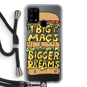 CaseCompany Big Macs Bigger Dreams: Samsung Galaxy M31 Transparant Hoesje met koord