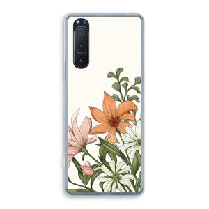 CaseCompany Floral bouquet: Sony Xperia 5 II Transparant Hoesje