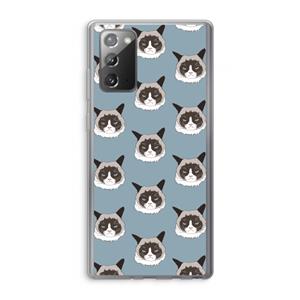CaseCompany It's a Purrr Case: Samsung Galaxy Note 20 / Note 20 5G Transparant Hoesje