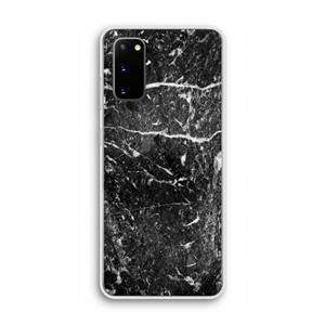 CaseCompany Zwart marmer: Samsung Galaxy S20 Transparant Hoesje