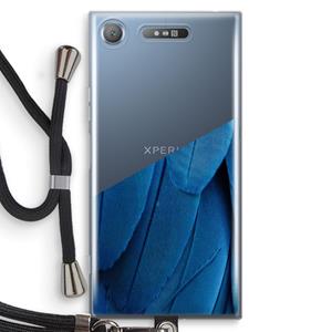 CaseCompany Pauw: Sony Xperia XZ1 Transparant Hoesje met koord