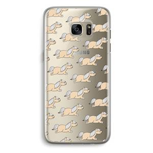 CaseCompany Ponys: Samsung Galaxy S7 Edge Transparant Hoesje