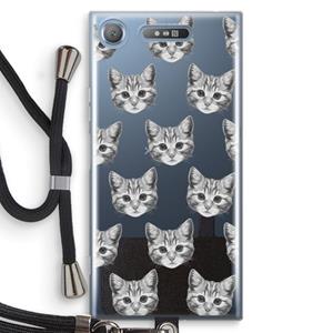 CaseCompany Kitten: Sony Xperia XZ1 Transparant Hoesje met koord