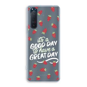 CaseCompany Don't forget to have a great day: Sony Xperia 5 II Transparant Hoesje