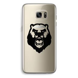 CaseCompany Angry Bear (black): Samsung Galaxy S7 Edge Transparant Hoesje