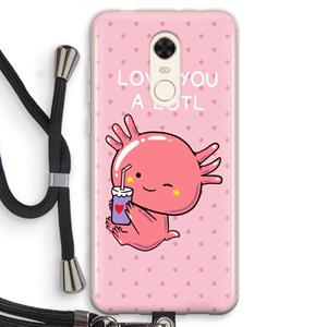 CaseCompany Love You A Lotl: Xiaomi Redmi 5 Transparant Hoesje met koord