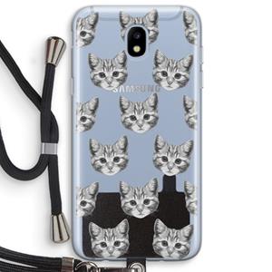 CaseCompany Kitten: Samsung Galaxy J5 (2017) Transparant Hoesje met koord
