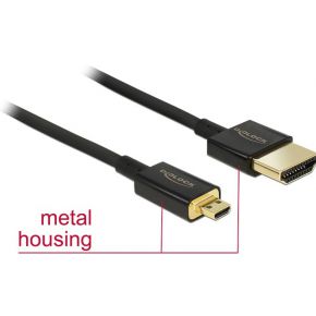 DeLock 85119 HDMI kabel 0,25 m HDMI Type A (Standaard) HDMI Type D (Micro) Zwart