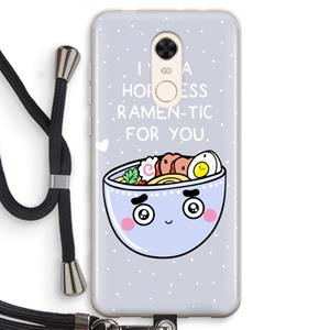 CaseCompany I'm A Hopeless Ramen-Tic For You: Xiaomi Redmi 5 Transparant Hoesje met koord