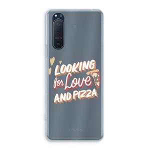 CaseCompany Pizza is the answer: Sony Xperia 5 II Transparant Hoesje