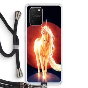 CaseCompany Last Unicorn: Samsung Galaxy S10 Lite Transparant Hoesje met koord