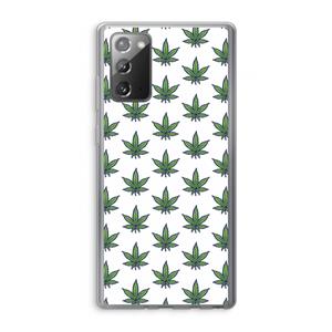 CaseCompany Weed: Samsung Galaxy Note 20 / Note 20 5G Transparant Hoesje
