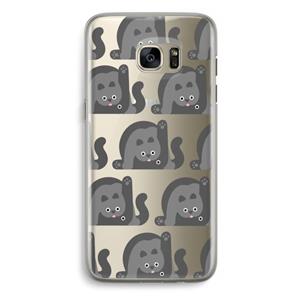 CaseCompany Cats: Samsung Galaxy S7 Edge Transparant Hoesje