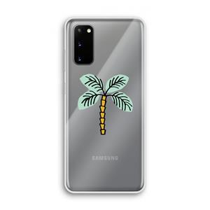 CaseCompany Palmboom: Samsung Galaxy S20 Transparant Hoesje