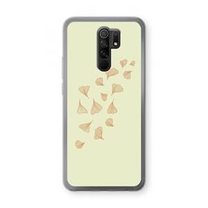 CaseCompany Falling Leaves: Xiaomi Redmi 9 Transparant Hoesje