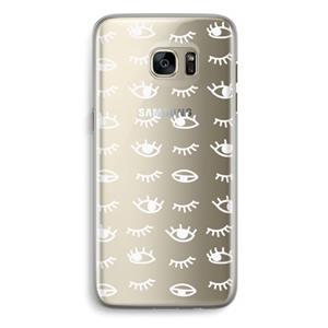 CaseCompany Eye pattern #3: Samsung Galaxy S7 Edge Transparant Hoesje
