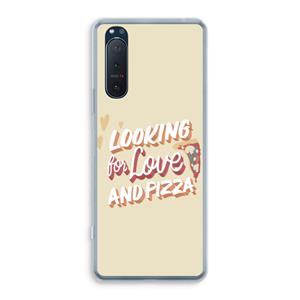 CaseCompany Pizza is the answer: Sony Xperia 5 II Transparant Hoesje
