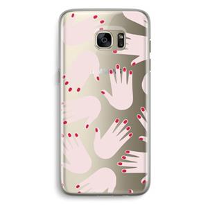 CaseCompany Hands pink: Samsung Galaxy S7 Edge Transparant Hoesje
