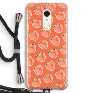 CaseCompany Just peachy: Xiaomi Redmi 5 Transparant Hoesje met koord