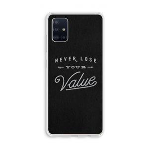 CaseCompany Never lose your value: Galaxy A51 4G Transparant Hoesje
