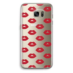 CaseCompany Lips: Samsung Galaxy S7 Edge Transparant Hoesje