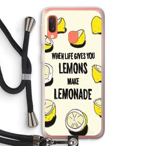 CaseCompany Lemonade: Samsung Galaxy A20e Transparant Hoesje met koord