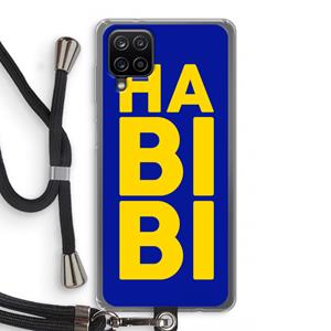 CaseCompany Habibi Blue: Samsung Galaxy A12 Transparant Hoesje met koord