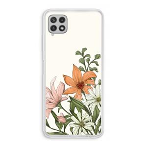 CaseCompany Floral bouquet: Samsung Galaxy A22 4G Transparant Hoesje