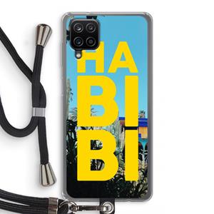 CaseCompany Habibi Majorelle : Samsung Galaxy A12 Transparant Hoesje met koord