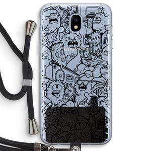 CaseCompany Vexx Black City : Samsung Galaxy J5 (2017) Transparant Hoesje met koord