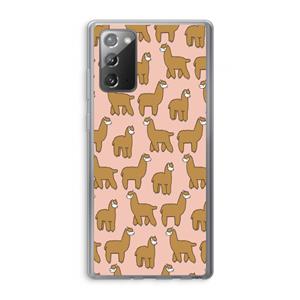 CaseCompany Alpacas: Samsung Galaxy Note 20 / Note 20 5G Transparant Hoesje