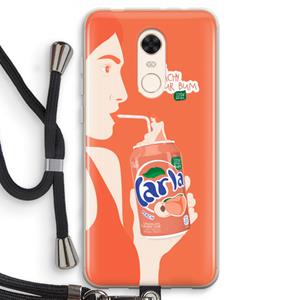 CaseCompany Peach please!: Xiaomi Redmi 5 Transparant Hoesje met koord