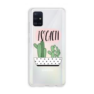 CaseCompany I love cacti: Galaxy A51 4G Transparant Hoesje