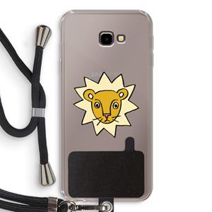 CaseCompany Kleine leeuw: Samsung Galaxy J4 Plus Transparant Hoesje met koord