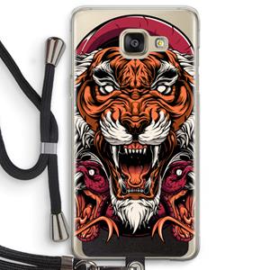 CaseCompany Tiger and Rattlesnakes: Samsung Galaxy A5 (2016) Transparant Hoesje met koord