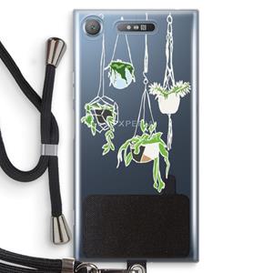 CaseCompany Hang In There: Sony Xperia XZ1 Transparant Hoesje met koord