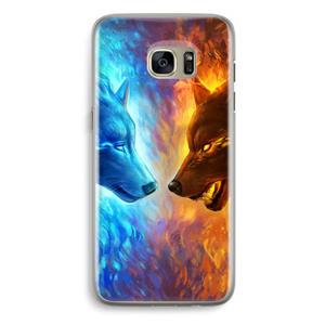 CaseCompany Fire & Ice: Samsung Galaxy S7 Edge Transparant Hoesje
