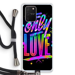 CaseCompany Only Love: Samsung Galaxy S10 Lite Transparant Hoesje met koord