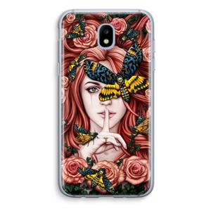 CaseCompany Lady Moth: Samsung Galaxy J5 (2017) Transparant Hoesje
