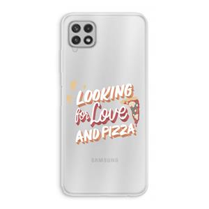 CaseCompany Pizza is the answer: Samsung Galaxy A22 4G Transparant Hoesje