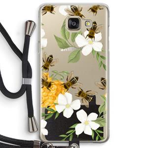 CaseCompany No flowers without bees: Samsung Galaxy A5 (2016) Transparant Hoesje met koord