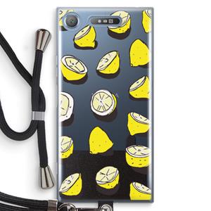 CaseCompany When Life Gives You Lemons...: Sony Xperia XZ1 Transparant Hoesje met koord