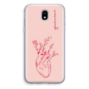 CaseCompany Blooming Heart: Samsung Galaxy J5 (2017) Transparant Hoesje
