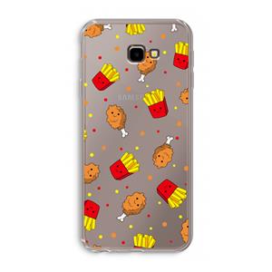 CaseCompany Chicken 'n Fries: Samsung Galaxy J4 Plus Transparant Hoesje