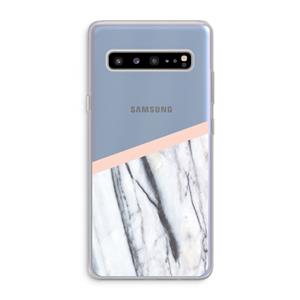CaseCompany A touch of peach: Samsung Galaxy S10 5G Transparant Hoesje