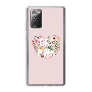 CaseCompany GRL PWR Flower: Samsung Galaxy Note 20 / Note 20 5G Transparant Hoesje