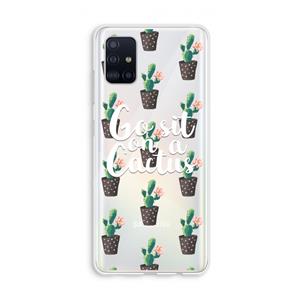 CaseCompany Cactus quote: Galaxy A51 4G Transparant Hoesje