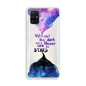 CaseCompany Stars quote: Galaxy A51 4G Transparant Hoesje
